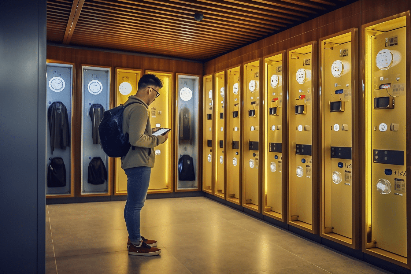 A_traveler_standing_next_to_a_smart_luggage_locker keynius.eu 2023